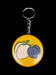 peach and plum keychain