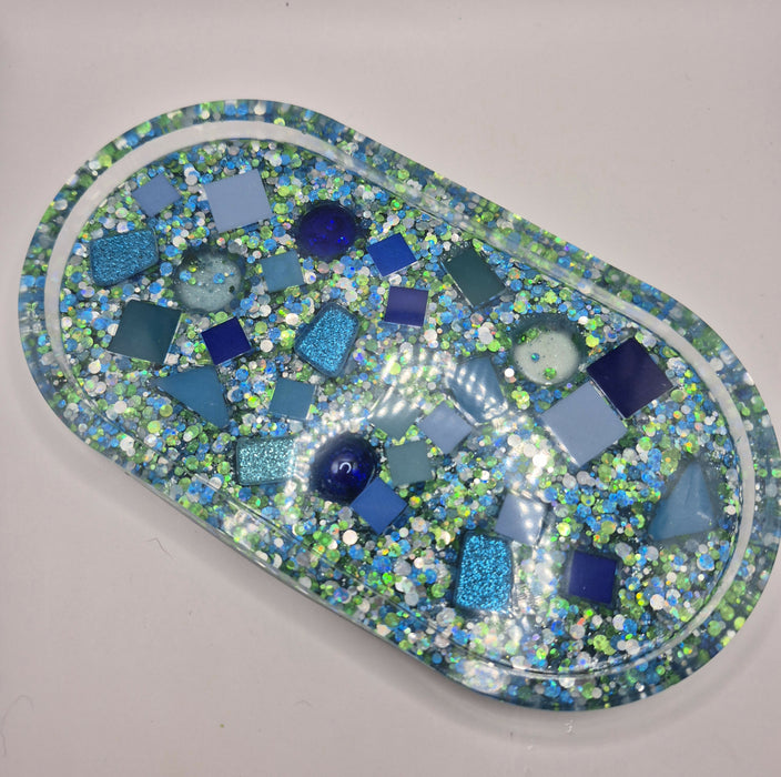 Blue Mosaic Tray
