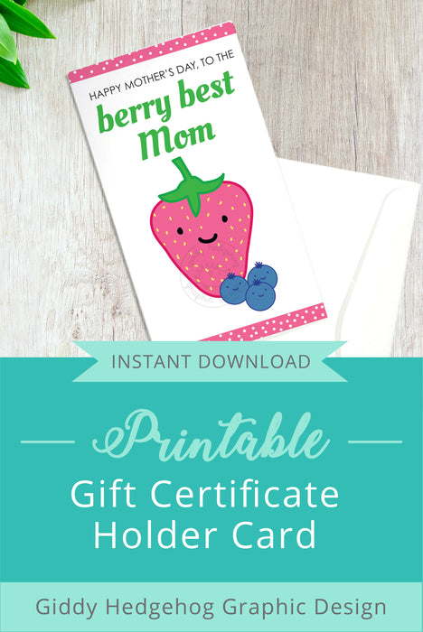 DIY Printable Mother's Day Greeting Card, Silly Gift Card Holder, Instant Download