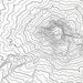 Close-up of contour lines that represent Mount Adams, Washington topography on the map poster.