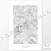 Mountain Art print of Mount Baker, Washington with topography art.
