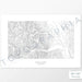 Horizontal custom topo map print of Mount Elbert, Colorado. Contour lines show the steep topography of the area. Mountain map art.