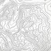 Close look at Mount Elbert's topographic map art. Clean lines give it a modern and minimalist style.