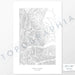 Mount Elbert, Colorado poster with topograpy contour lines in black on a white background. Customizable text makes it a great map art gift idea.