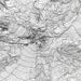 Close look at topographic map art of Mount Hood, Oregon. Clean lines give it a modern and minimalist style.