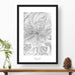 Mount Hood, Oregon topographic map poster, 24 inches by 36 inches, in a vertical orientation, with a black solid wood ready-to-hang frame.
