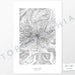 Zion National Park poster with topograpy contour lines in black on a white background. Customizable text makes it a great map art gift idea.