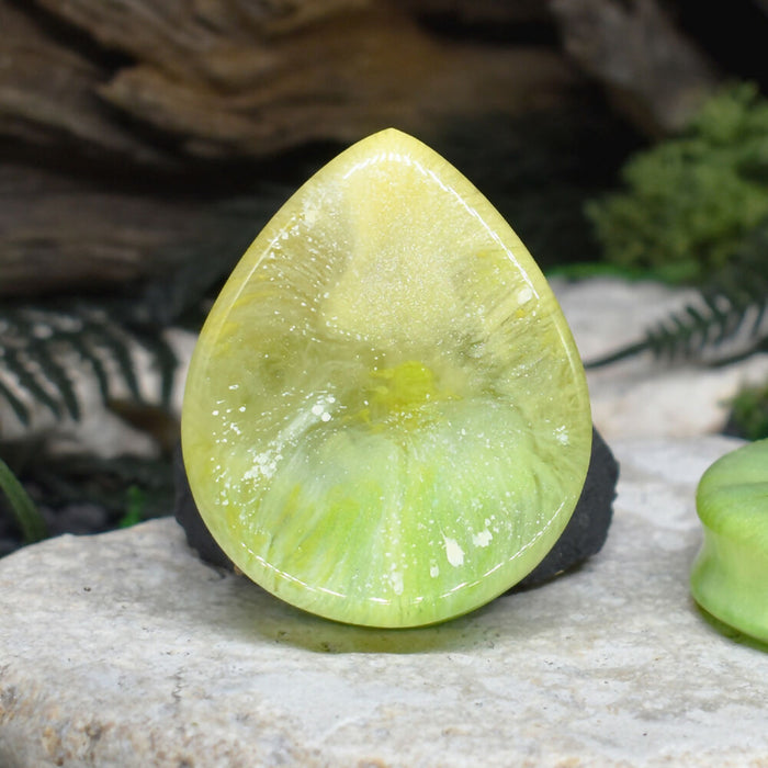 Teardrop Ear Tunnels 46mm | Pair | Ear Plugs | Gauge Earrings | Gauged Plugs | Resin #187