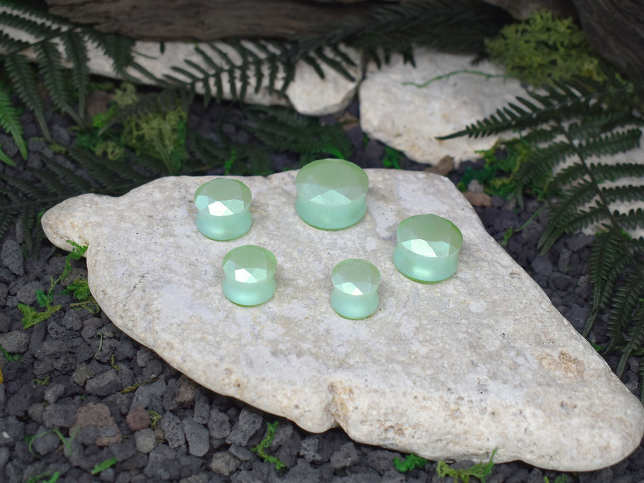Faceted Ear Tunnels 10-25mm | Pair | Ear Plugs | Gauge Earrings | Gauged Plugs | Resin #157