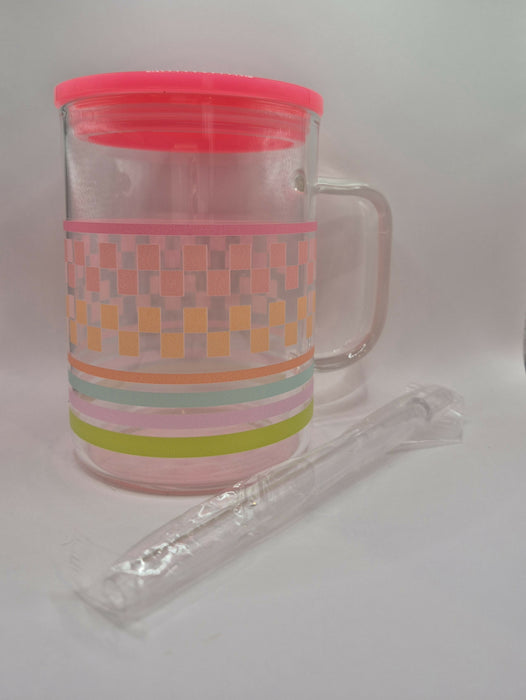 Dark Pink Glass Mug