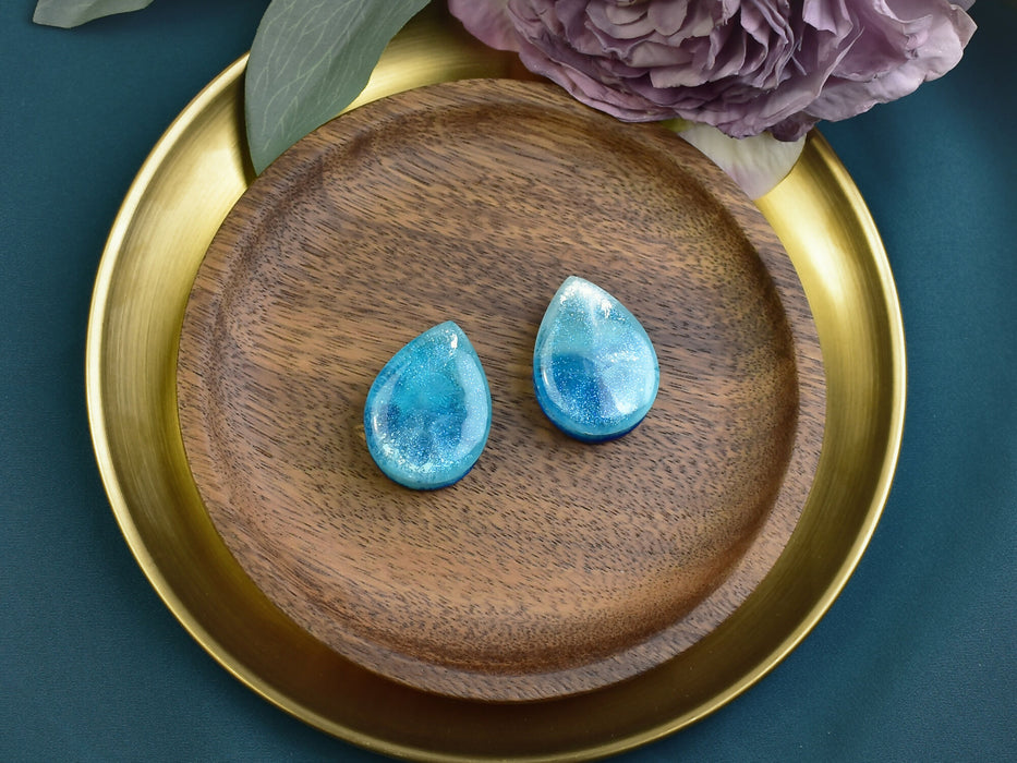 Teardrop Ear Tunnels 32mm | Pair | Ear Plugs | Gauge Earrings | Gauged Plugs | Resin #464