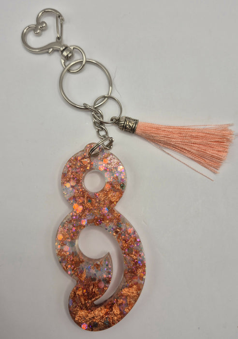 Rose Gold Semicolon Keychain