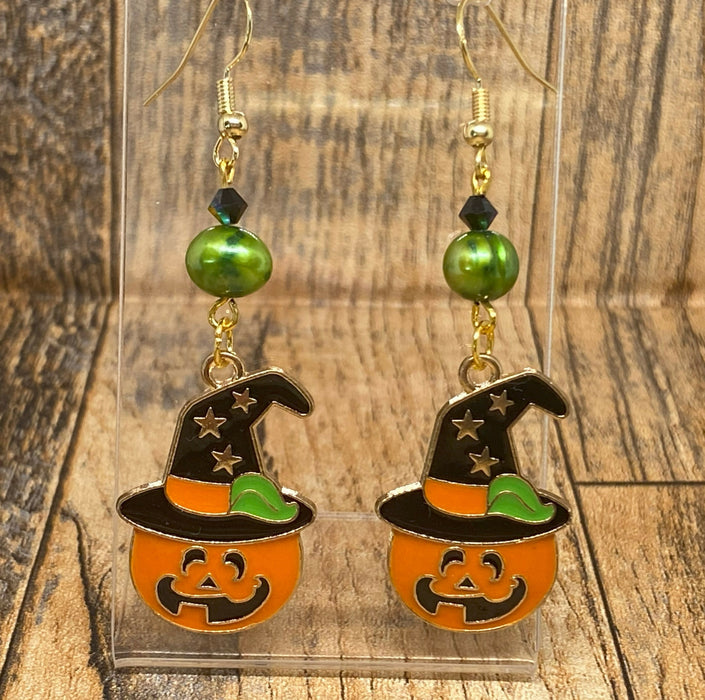 Jack-O'-Lantern Halloween Earrings