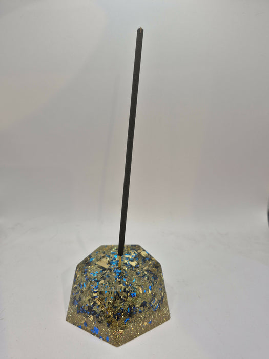 Blue & Gold Incense Holder