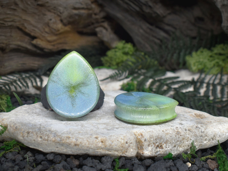 Teardrop Ear Tunnels 42mm | Pair | Ear Plugs | Gauge Earrings | Gauged Plugs | Resin #191