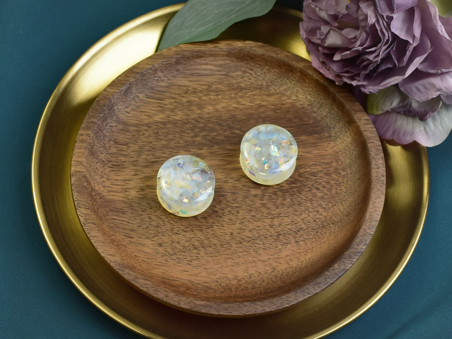 Ear Plugs 26mm Stone | Pair | Ear Plugs | Gauge Earrings | Gauged Plugs | Resin #531