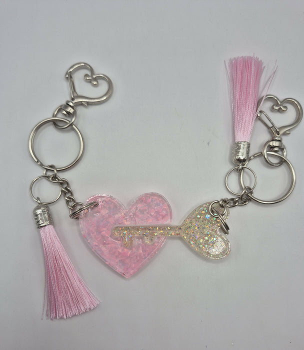 Heart Lock Keychains