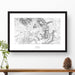 Sedona, Arizona poster with black and white contour lines to represent topography