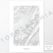 Vertical orientation Spruce Knob, West Virginia poster with topographic map design.