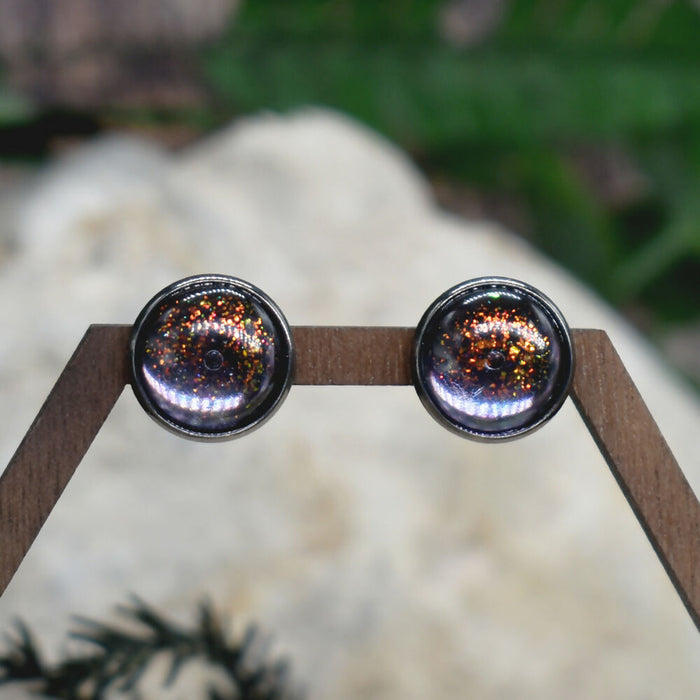 Elegant Stud Earrings With Resin Cabochon #192