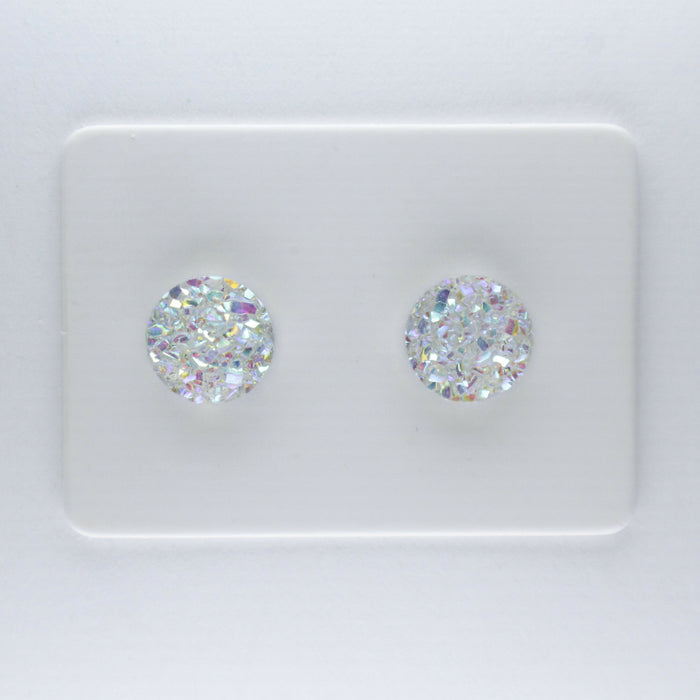 Magnetic_Clip_On_Invisible_Clipon_Stud_Pierced_Nonpierced_Earring_Earrings_Ear_FlatBack_Flat_Back_Irridescent_Druzy_Resin_Clear_8mm_card