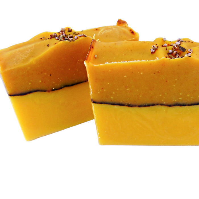 tumeric, carrot and honey soap bar