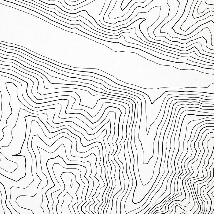 Zoomed in view of Telluride, Colorado Ski Resort poster with a topographic map.