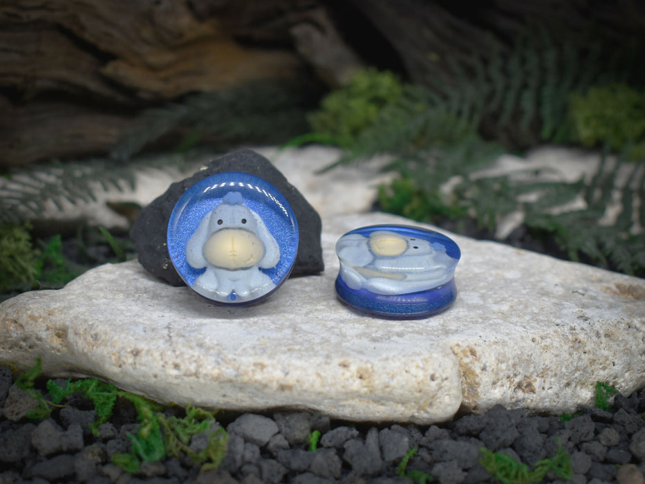 Ear Tunnels 30-32mm Eeyore | Pair | Ear Plugs | Gauge Earrings | Gauged Plugs | Resin #53