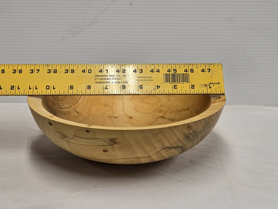 Hickory Bowl 11.25" Hand Turned