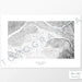 Vertical orientation Walla Walla, Washington poster with topographic map design.