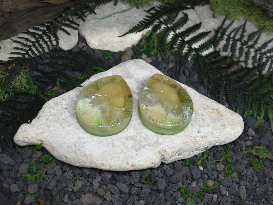 Teardrop Ear Tunnels 50mm | Pair | Ear Plugs | Gauge Earrings | Gauged Plugs | Resin #188
