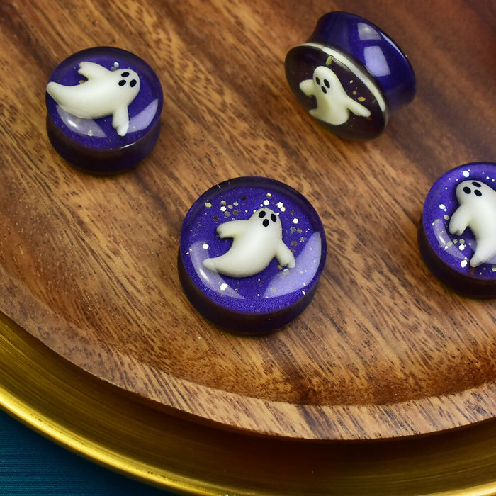 Ear Tunnels 22-30mm Halloween | Pair | Ear Plugs | Gauge Earrings | Gauged Plugs | Resin #263