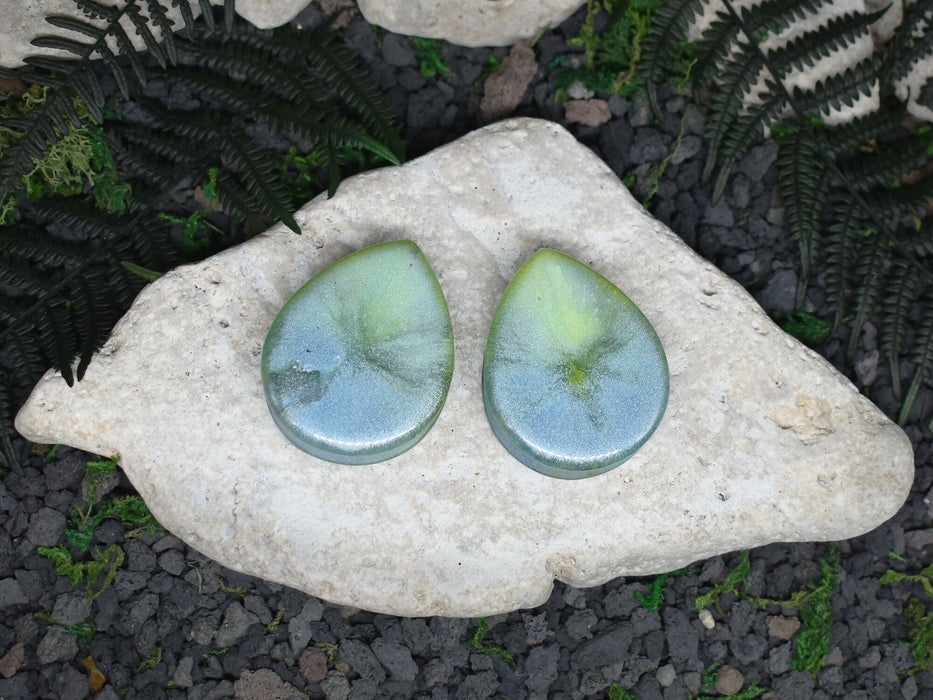Teardrop Ear Tunnels 42mm | Pair | Ear Plugs | Gauge Earrings | Gauged Plugs | Resin #191