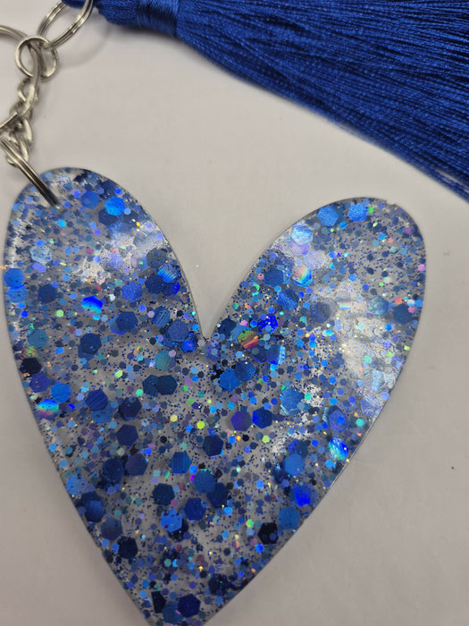 Blue Heart Keychain