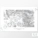 Horizontal Yellowstone National Park poster with topography.