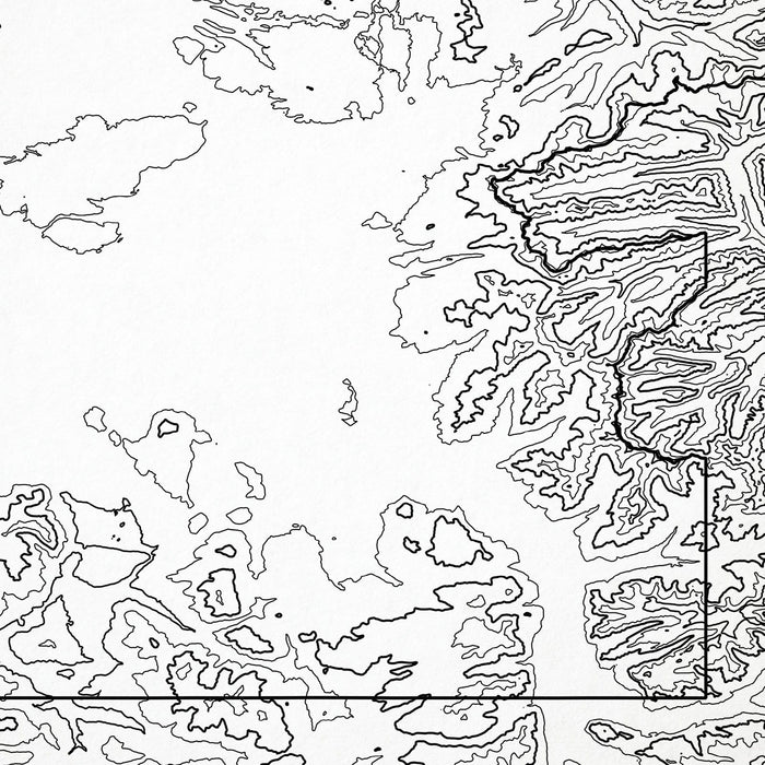 Close up of Yellowstone National Park decorative map.