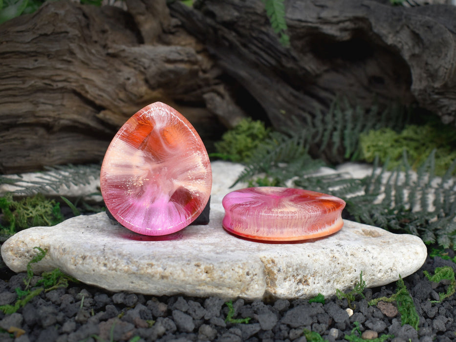 Teardrop Ear Tunnels 52mm | Pair | Ear Plugs | Gauge Earrings | Gauged Plugs | Resin #110