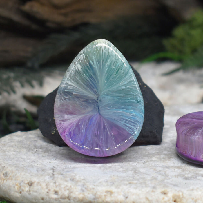 Teardrop Ear Tunnels 38mm | Pair | Ear Plugs | Gauge Earrings | Gauged Plugs | Resin #51