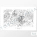 Horizontal Zion National Park poster with topography.