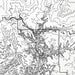 Close up of Zion National Park decorative map.