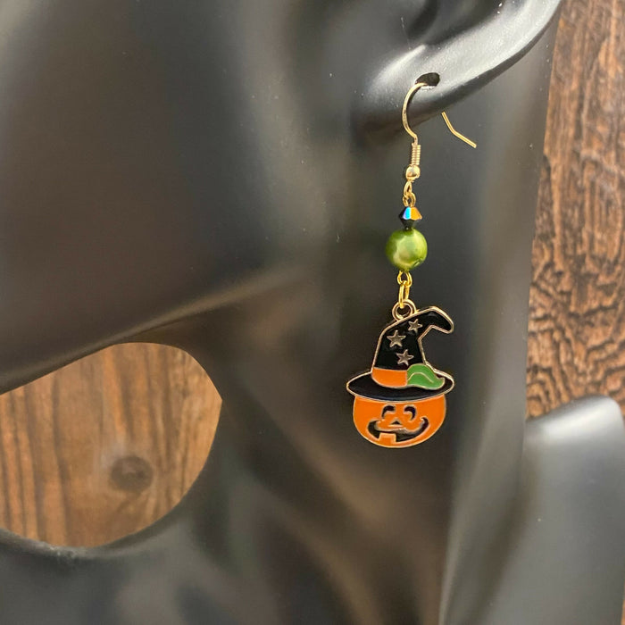 Jack-O'-Lantern Halloween Earrings