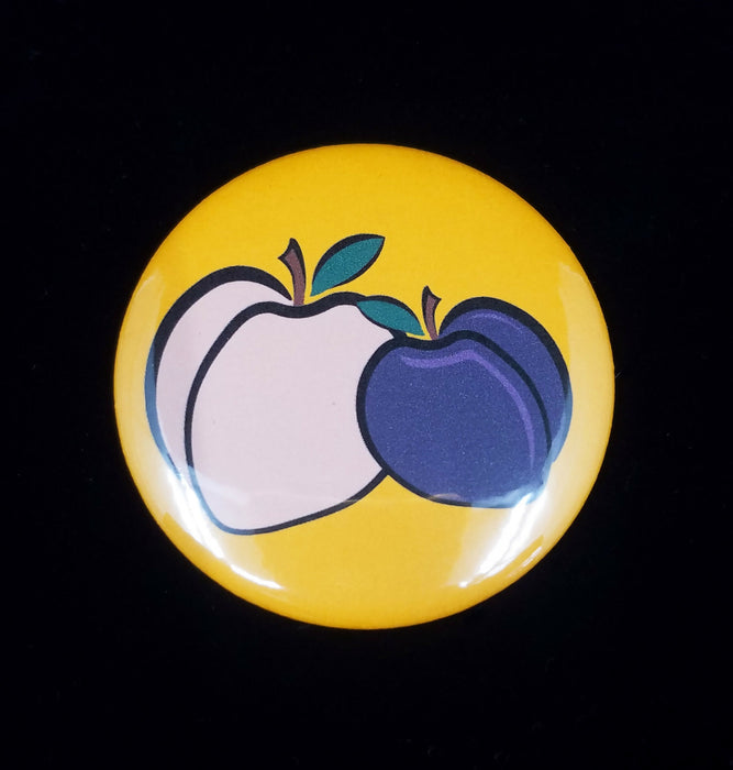 peach and plum button