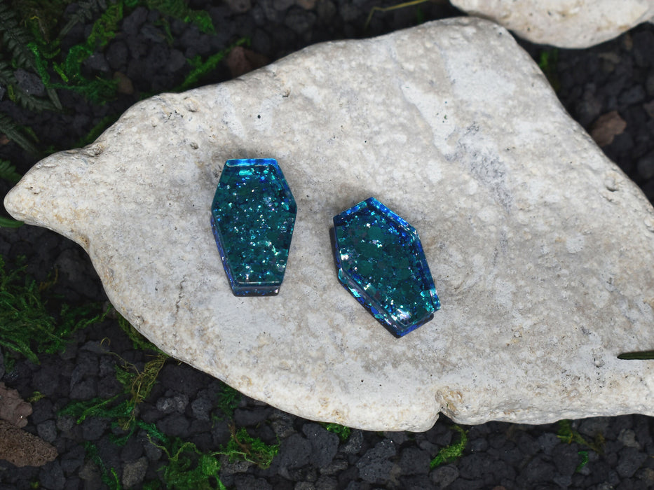 Coffin Ear Tunnels 28mm | Pair | Ear Plugs | Gauge Earrings | Gauged Plugs | Resin #32