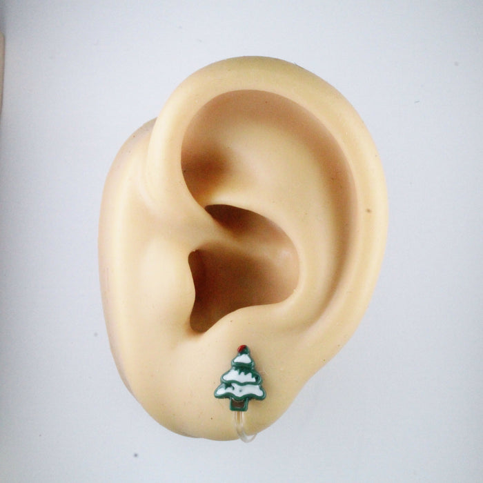 Magnetic_Clip_On_Invisible_Clipon_Stud_Pierced_Nonpierced_Earring_Earrings_Ear_FlatBack_Flat_Back_Christmas_Snow_Tree_Pine_evergreen_clip
