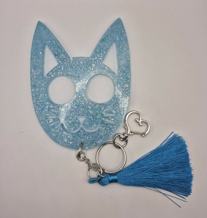 Cat Safety Keychain (Blue)