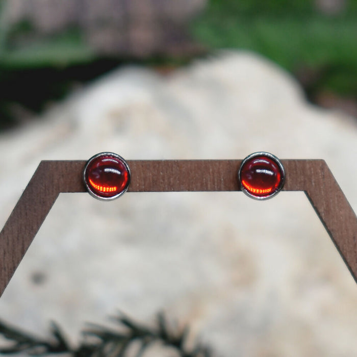 Elegant Stud Earrings With Resin Cabochon #249