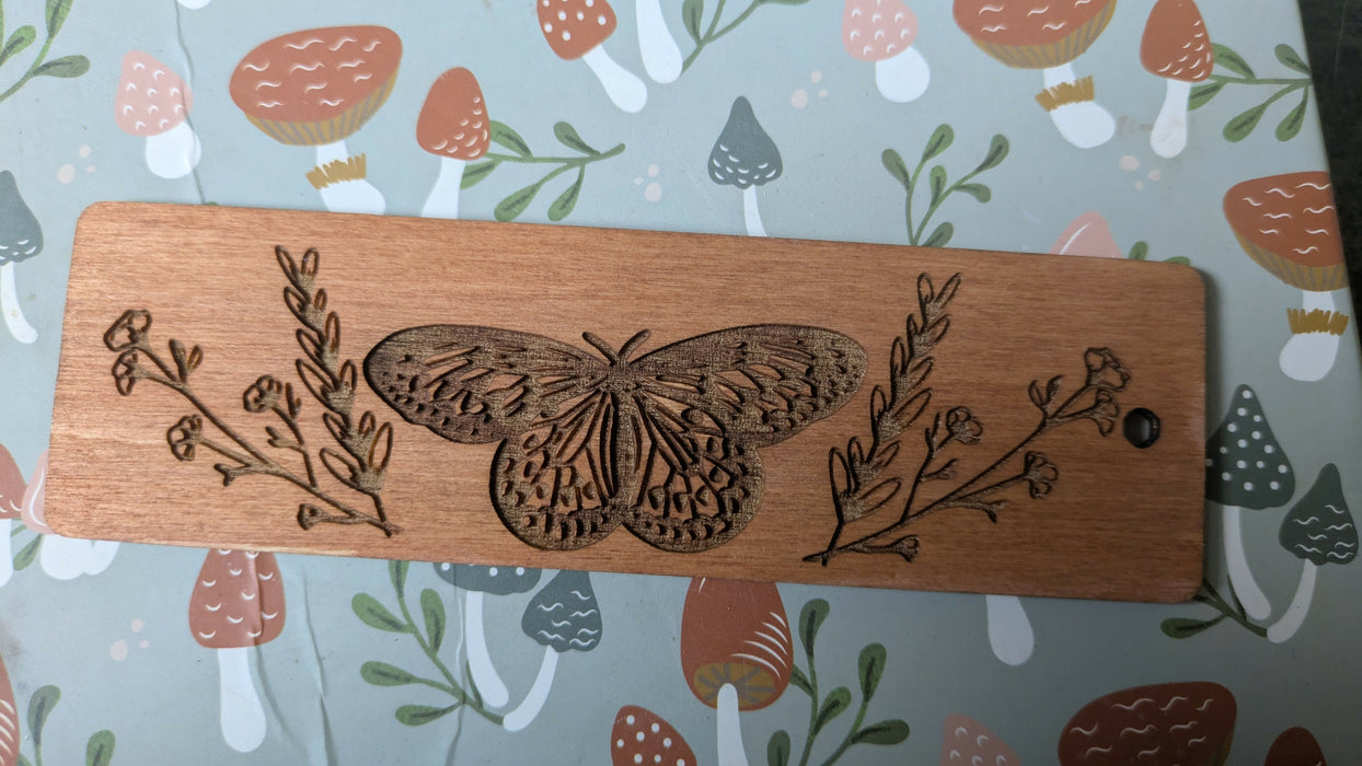 Wooden Butterfly Bookmark
