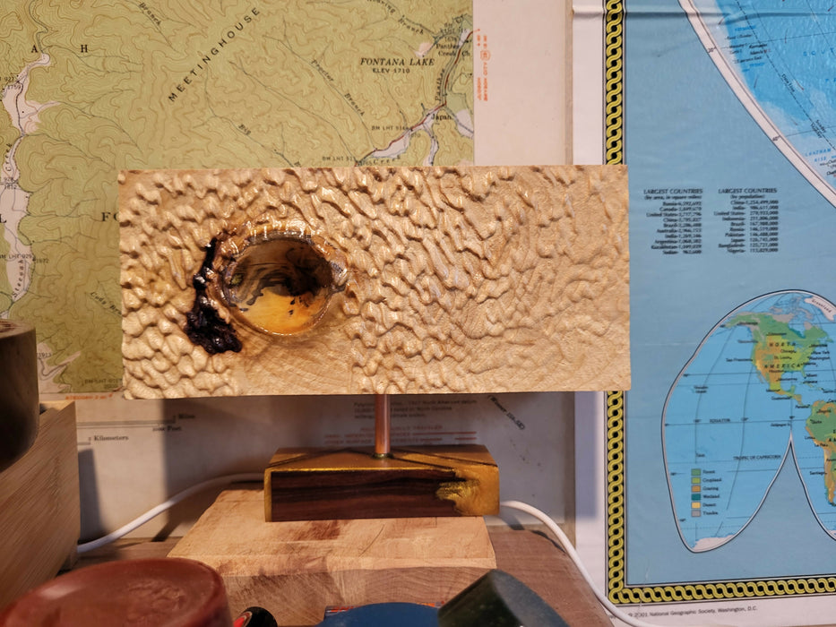Windswept Martian Crater in a Yellow Pine 2x4