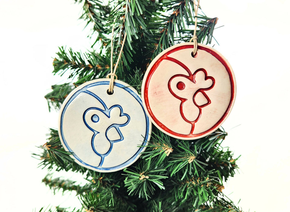 Pottery Christmas Ornament - Artisans Coop Fundraiser