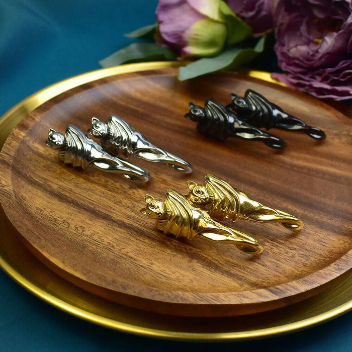 Stainless Steel Ear Weights in Shape of Hanging Bats